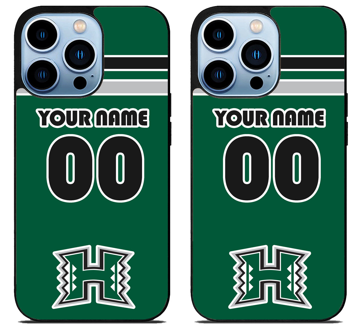 Custom Personalized Hawaii Rainbow Warriors iPhone 15 Pro | iPhone 15 Pro Max Case
