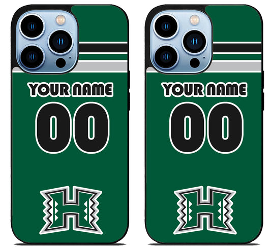 Custom Personalized Hawaii Rainbow Warriors iPhone 15 Pro | iPhone 15 Pro Max Case