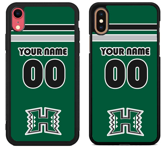 Custom Personalized Hawaii Rainbow Warriors iPhone X | Xs | Xr | Xs Max Case