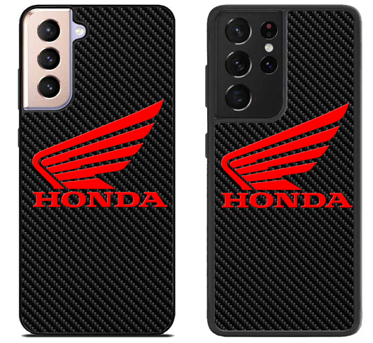 Honda Carbon Logo Samsung Galaxy S21 | S21 FE | S21+ | S21 Ultra Case