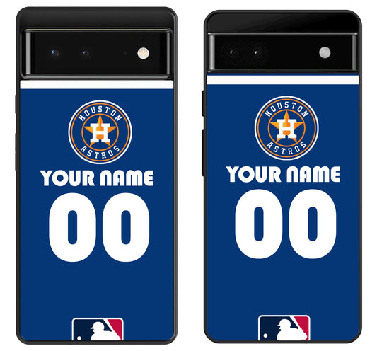Custom Personalized Houston Astros MLB Google Pixel 6 | 6A | 6 Pro Case