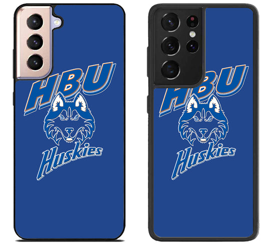 Houston Baptist Huskies Blue Samsung Galaxy S21 | S21 FE | S21+ | S21 Ultra Case