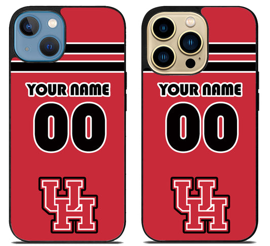 Custom Personalized Houston Cougars iPhone 14 | 14 Plus | 14 Pro | 14 Pro Max Case