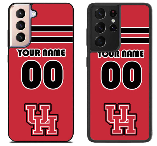 Custom Personalized Houston Cougars Samsung Galaxy S21 | S21 FE | S21+ | S21 Ultra Case