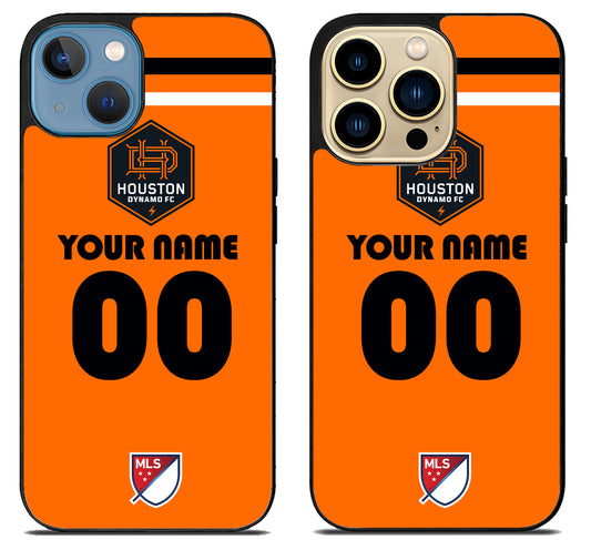 Custom Personalized Houston Dynamo MLS iPhone 14 | 14 Plus | 14 Pro | 14 Pro Max Case
