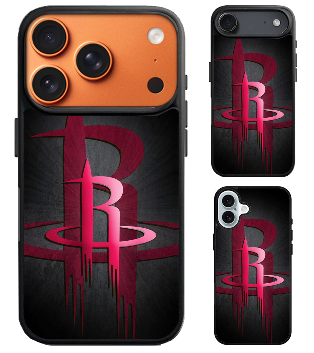 Houston Rockets Background iPhone Air | iPhone 17 | 17 Pro | 17 Pro Max Case