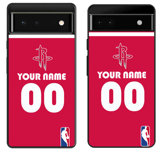 Custom Personalized Houston Rockets NBA Google Pixel 6 | 6A | 6 Pro Case