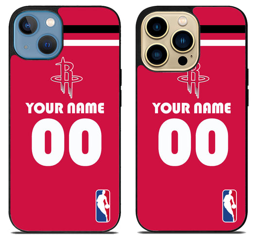 Custom Personalized Houston Rockets NBA iPhone 14 | 14 Plus | 14 Pro | 14 Pro Max Case