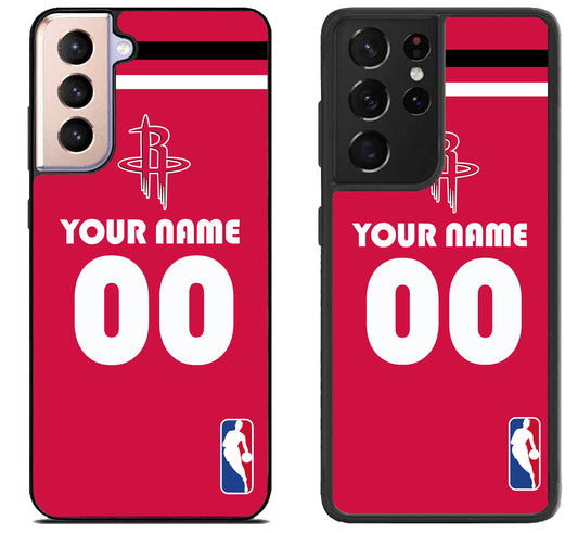 Custom Personalized Houston Rockets NBA Samsung Galaxy S21 | S21 FE | S21+ | S21 Ultra Case