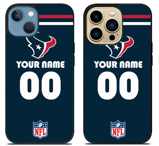 Custom Personalized Houston Texans NFL iPhone 14 | 14 Plus | 14 Pro | 14 Pro Max Case