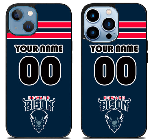 Custom Personalized Howard Bison iPhone 13 | 13 Mini | 13 Pro | 13 Pro Max Case