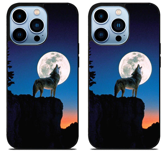 Howling Wolf Moon Sky iPhone 15 Pro | iPhone 15 Pro Max Case