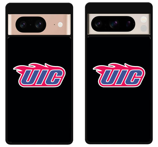 Illinois Chicago Flames Black Google Pixel 8 | 8 Pro Case