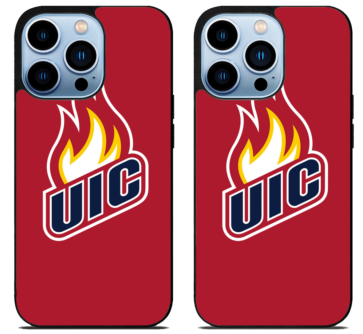 Illinois Chicago Flames Cover iPhone 15 Pro | iPhone 15 Pro Max Case