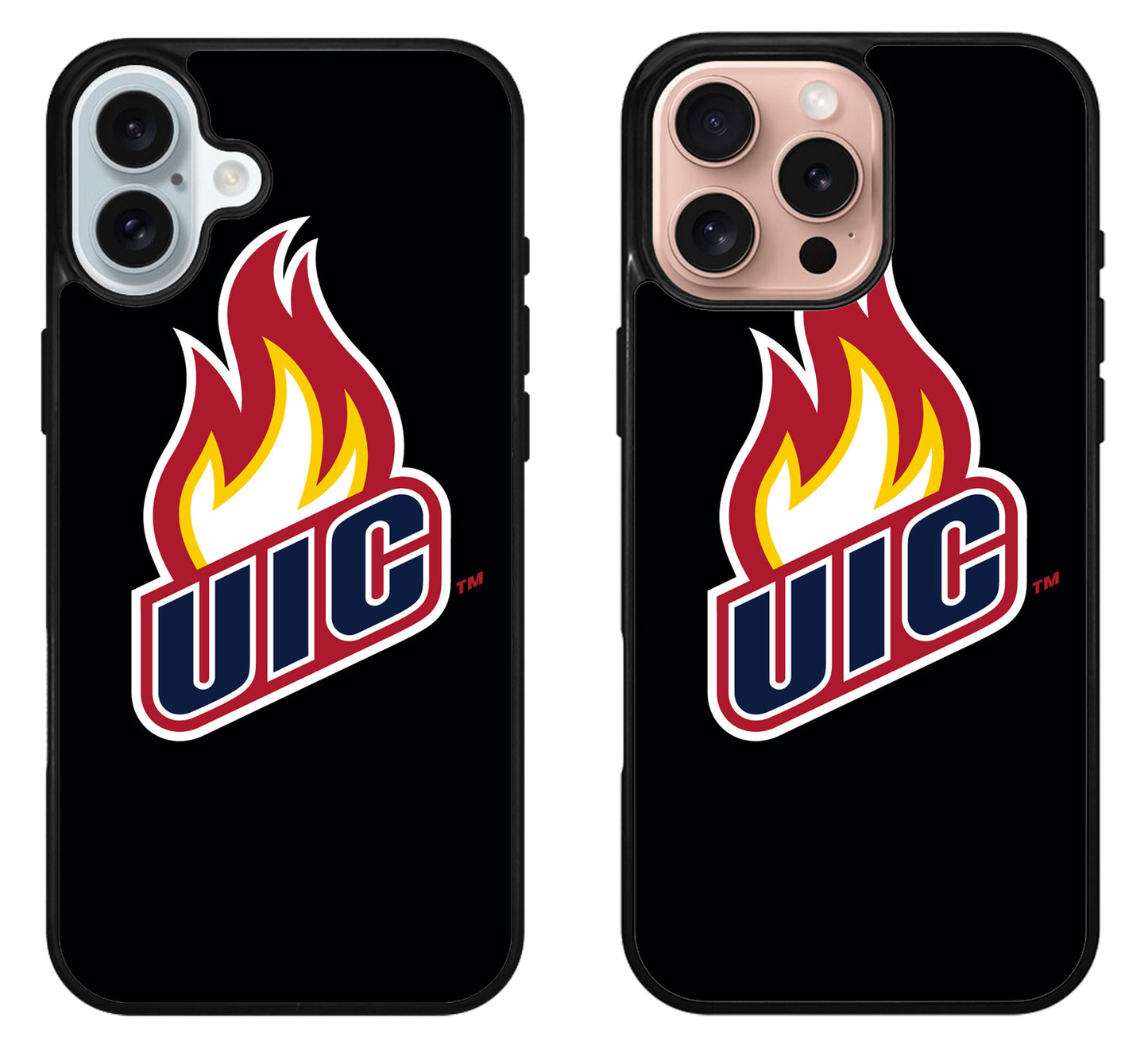 Illinois Chicago Flames Logo iPhone 16 | 16 Plus | 16 Pro | 16 Pro Max Case
