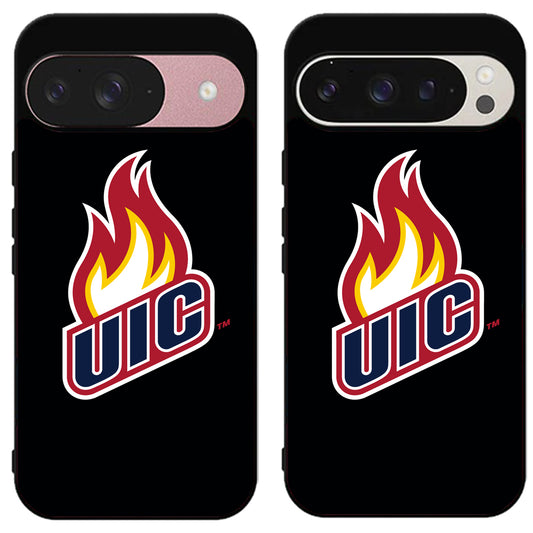 Illinois Chicago Flames Logo Google Pixel 9 | 9 Pro | 9 Pro XL Case
