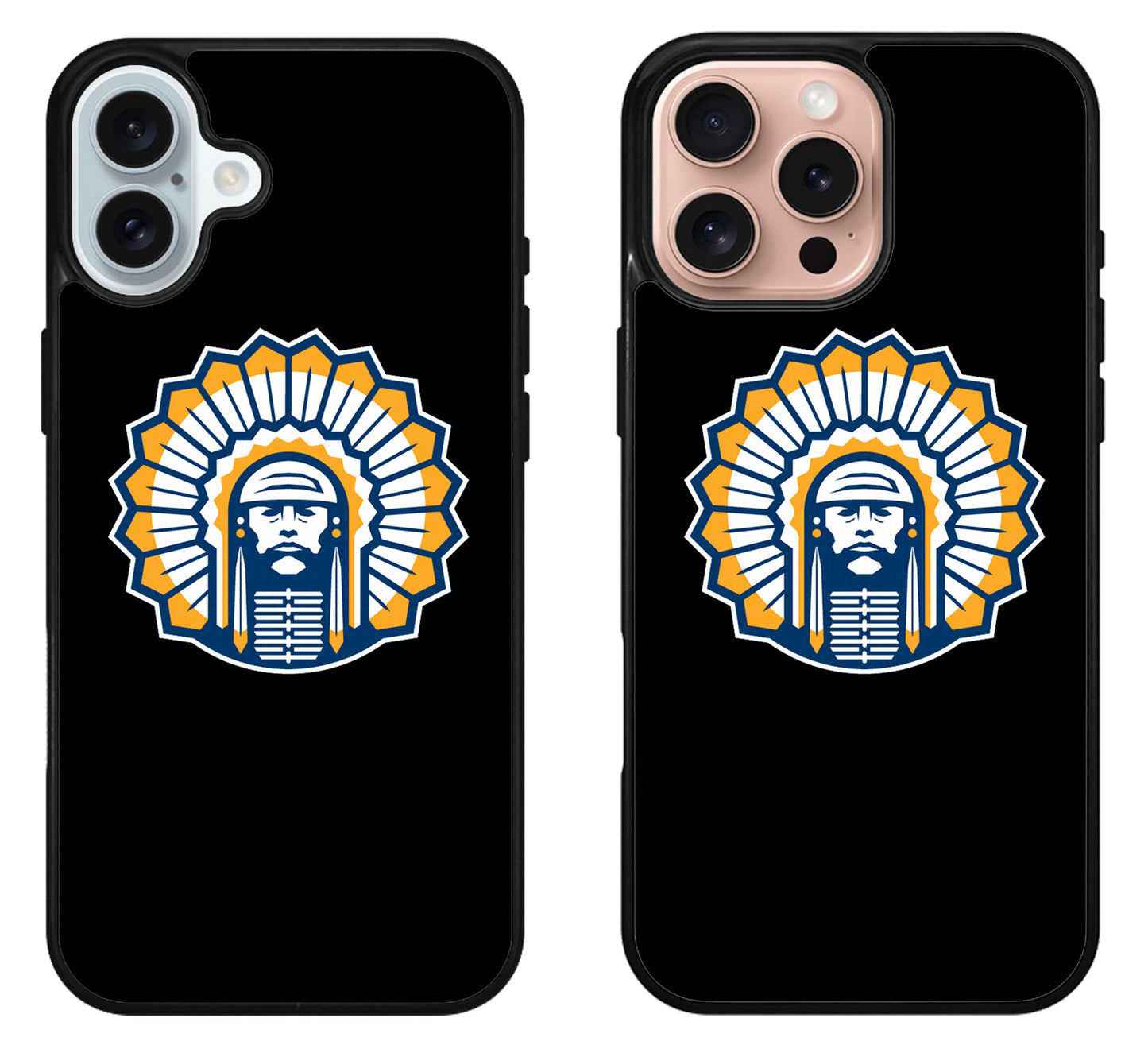 Illinois Fighting Chief Illini Black iPhone 16 | 16 Plus | 16 Pro | 16 Pro Max Case