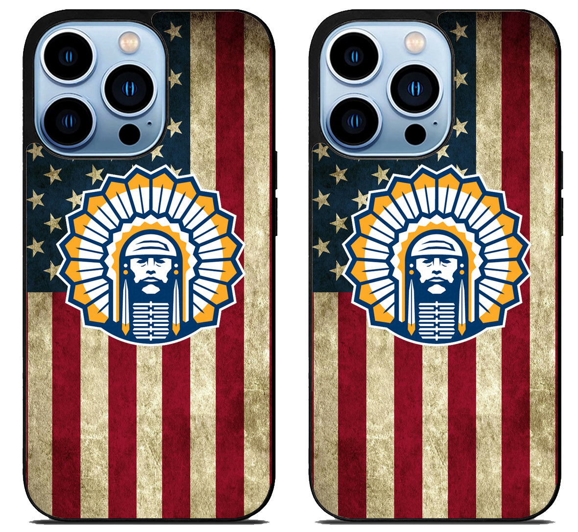 Illinois Fighting Chief Illini Flag iPhone 15 Pro | iPhone 15 Pro Max Case