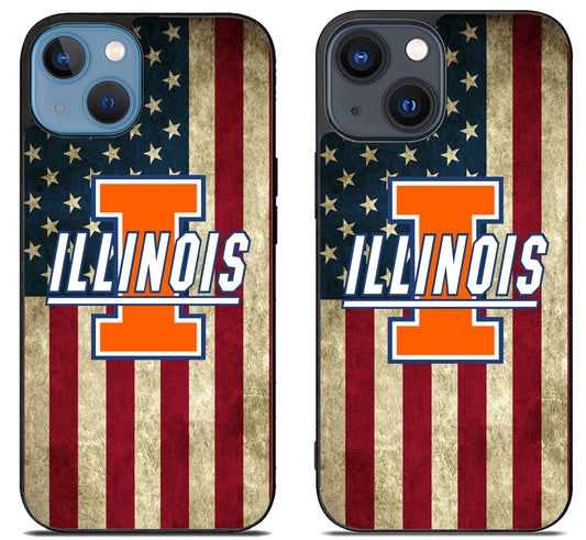 Illinois Fighting Illini Flag iPhone 15 | iPhone 15 Plus Case