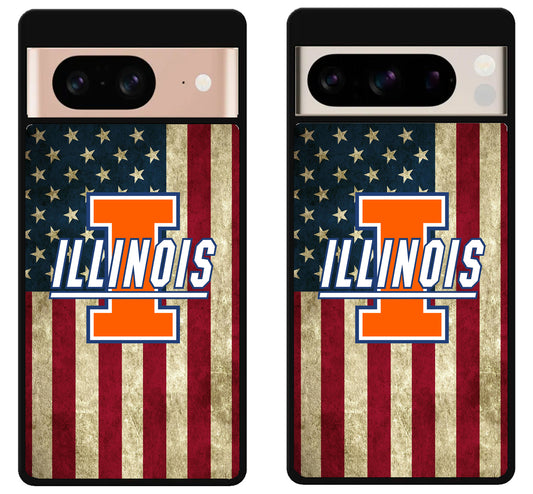 Illinois Fighting Illini Flag Google Pixel 8 | 8 Pro Case