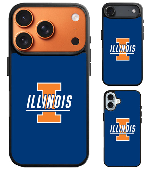 Illinois Fighting Illini Logo Blue iPhone Air | iPhone 17 | 17 Pro | 17 Pro Max Case