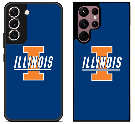 Illinois Fighting Illini Logo Blue Samsung Galaxy S22 | S22+ | S22 Ultra Case