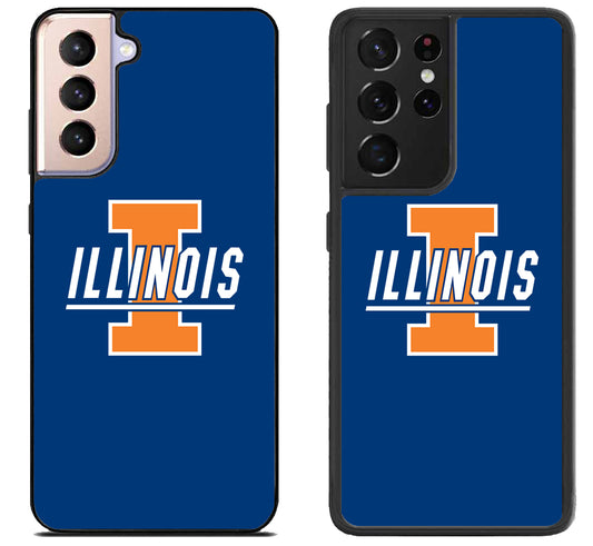Illinois Fighting Illini Logo Blue Samsung Galaxy S21 | S21 FE | S21+ | S21 Ultra Case