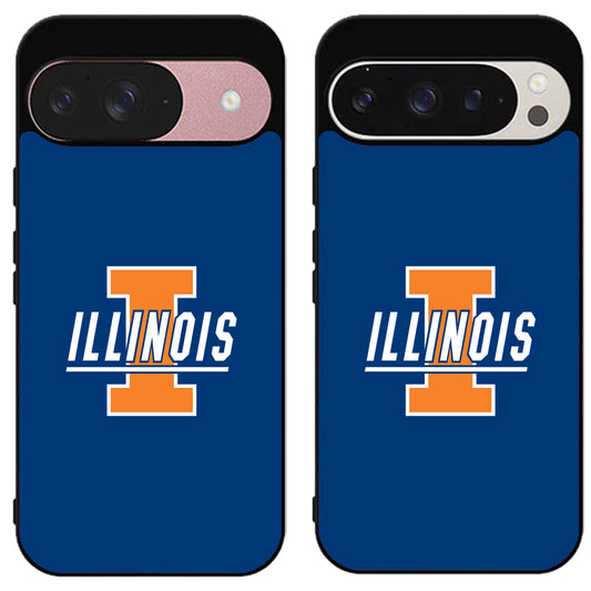 Illinois Fighting Illini Logo Blue Google Pixel 9 | 9 Pro | 9 Pro XL Case