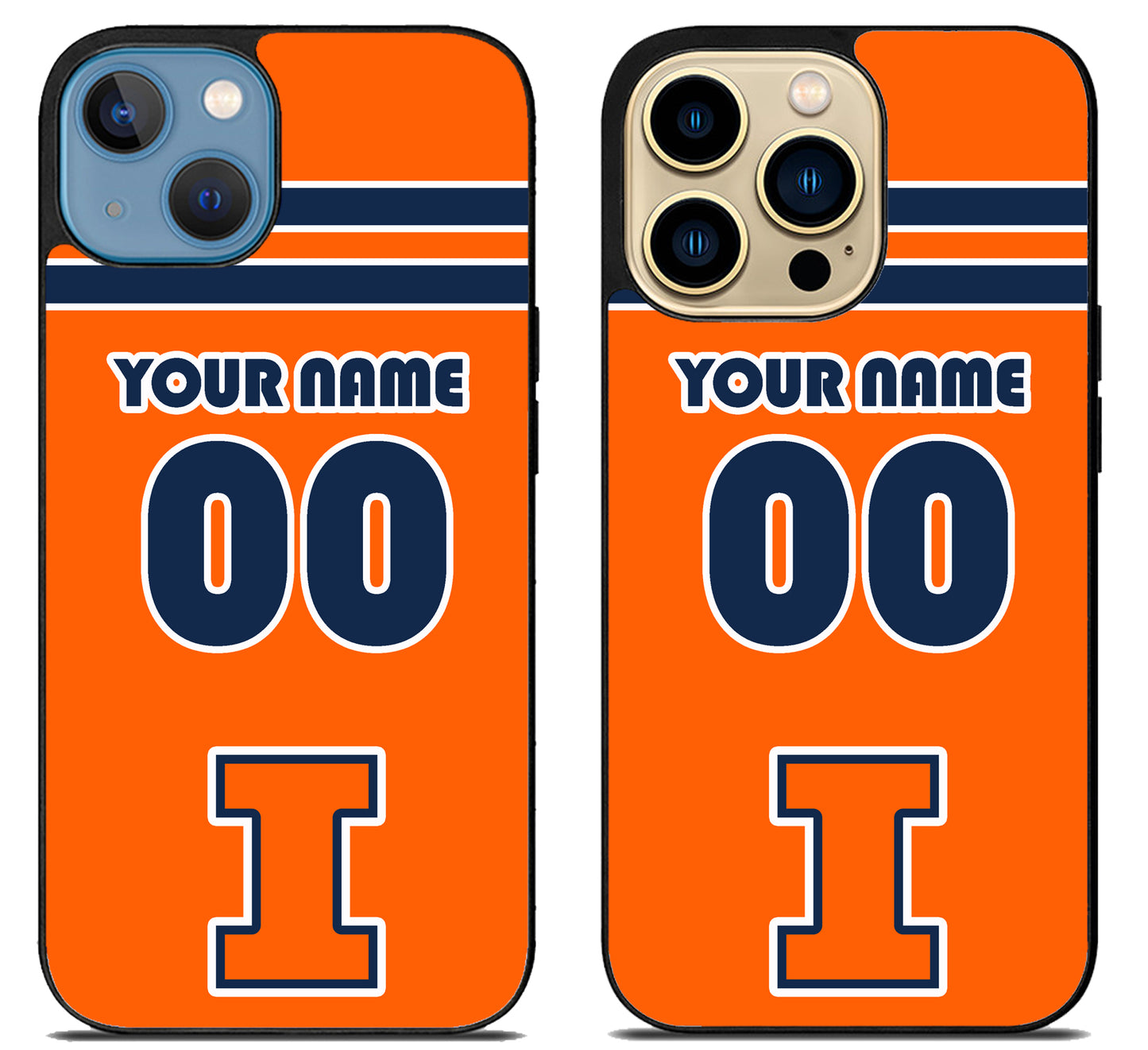 Custom Personalized Illinois Fighting Illini iPhone 14 | 14 Plus | 14 Pro | 14 Pro Max Case