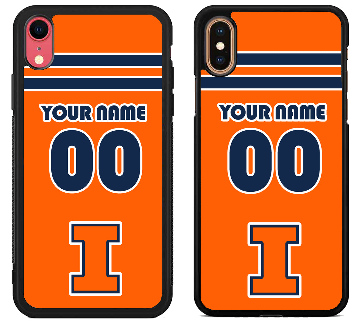 Custom Personalized Illinois Fighting Illini iPhone X | Xs | Xr | Xs Max Case