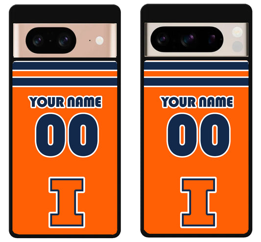 Custom Personalized Illinois Fighting Illini Google Pixel 8 | 8 Pro Case