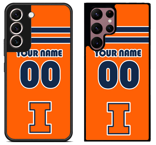 Custom Personalized Illinois Fighting Illini Samsung Galaxy S22 | S22+ | S22 Ultra Case