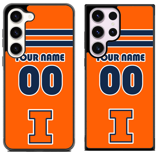 Custom Personalized Illinois Fighting Illini Samsung Galaxy S23 | S23+ | S23 Ultra Case