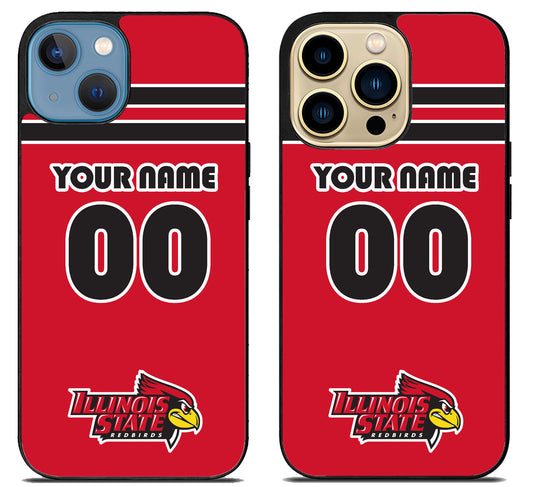 Custom Personalized Illinois State Redbirds iPhone 14 | 14 Plus | 14 Pro | 14 Pro Max Case