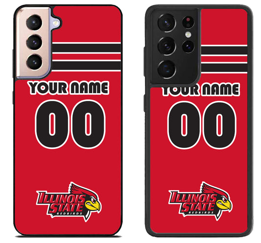 Custom Personalized Illinois State Redbirds Samsung Galaxy S21 | S21 FE | S21+ | S21 Ultra Case