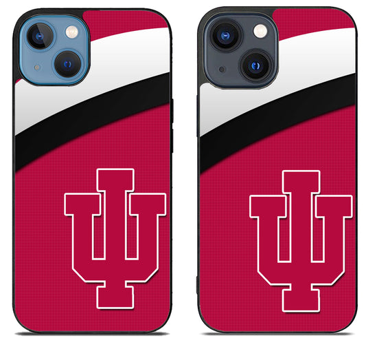 Indiana Hoosier Logo Stripe iPhone 15 | iPhone 15 Plus Case