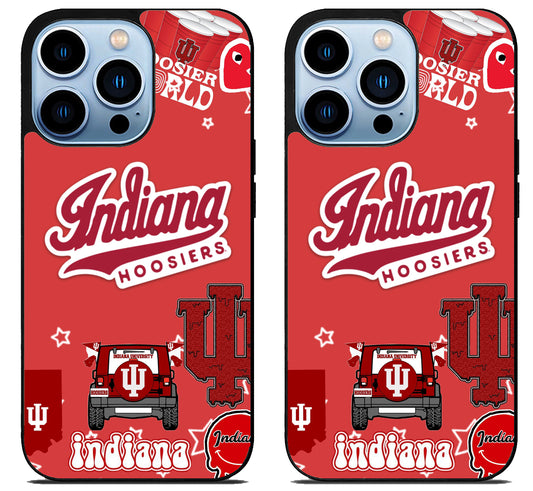 Indiana Hoosiers University Collage iPhone 15 Pro | iPhone 15 Pro Max Case
