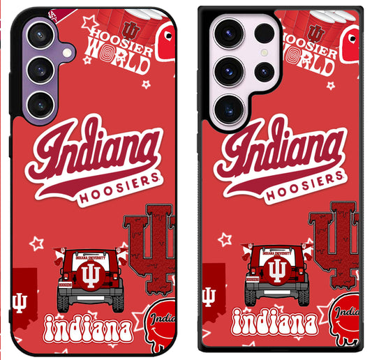 Indiana Hoosiers University Collage Samsung Galaxy S24 | S24+ | S24 Ultra Case