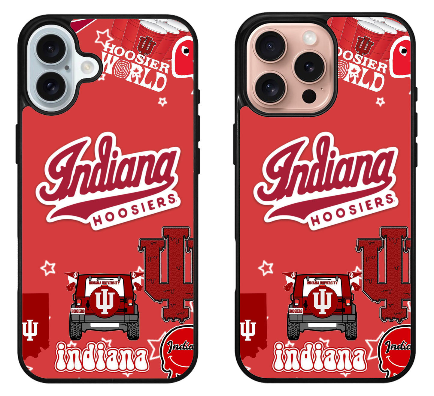 Indiana Hoosiers University Collage iPhone 16 | 16 Plus | 16 Pro | 16 Pro Max Case