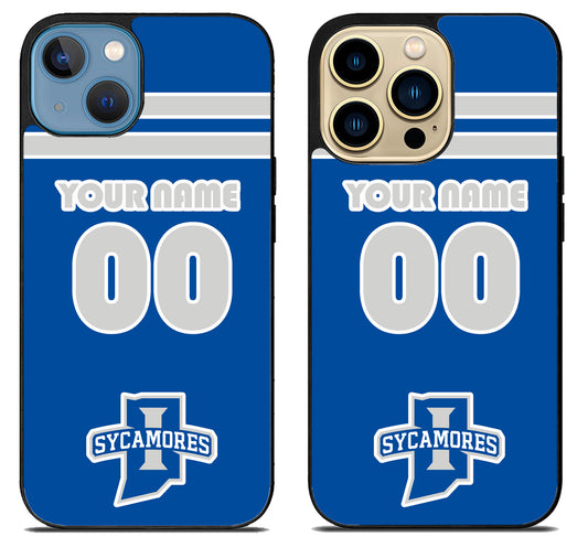 Custom Personalized Indiana State Sycamores iPhone 14 | 14 Plus | 14 Pro | 14 Pro Max Case