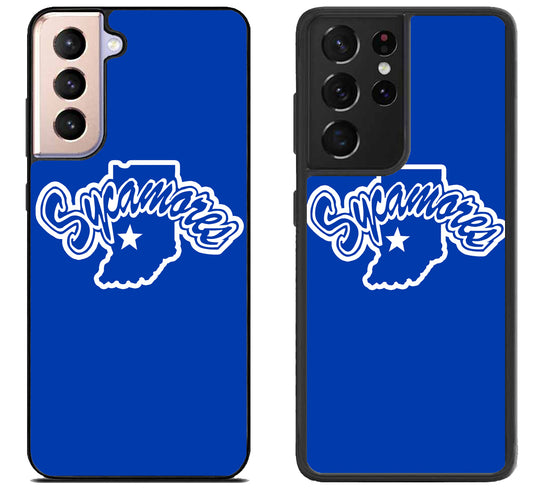 Indiana State Sycamores Blue Samsung Galaxy S21 | S21 FE | S21+ | S21 Ultra Case
