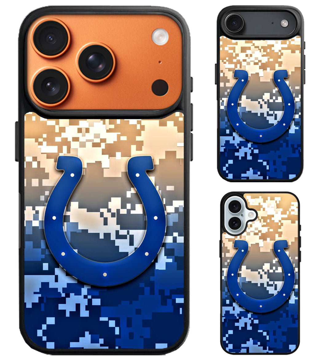 Indianapolis Colts Camo iPhone Air | iPhone 17 | 17 Pro | 17 Pro Max Case