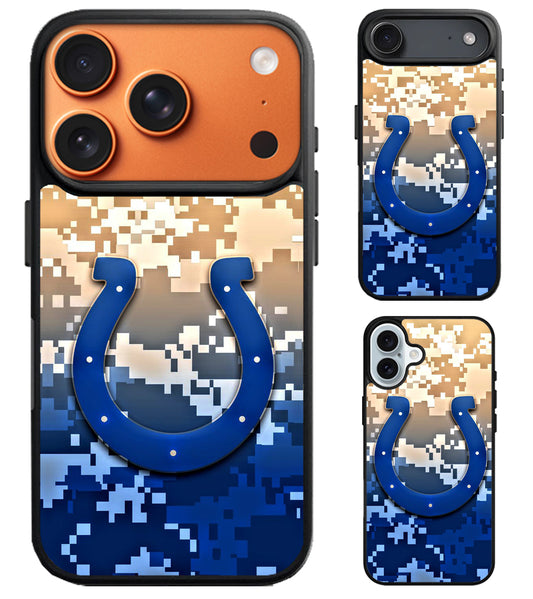 Indianapolis Colts Camo iPhone Air | iPhone 17 | 17 Pro | 17 Pro Max Case