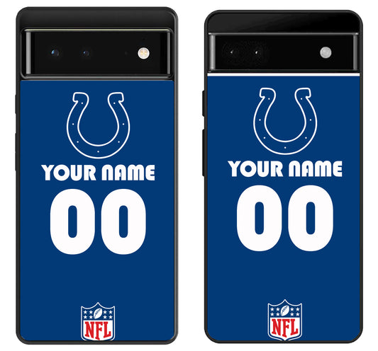 Custom Personalized Indianapolis Colts NFL Google Pixel 6 | 6A | 6 Pro Case