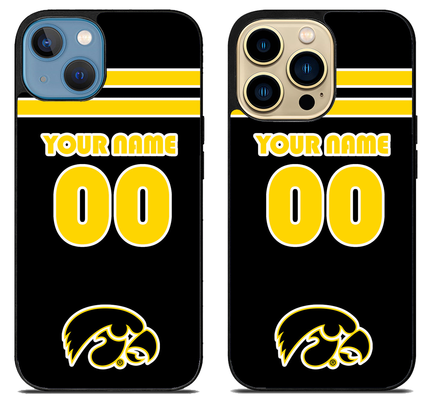 Custom Personalized Iowa Hawkeyes iPhone 14 | 14 Plus | 14 Pro | 14 Pro Max Case