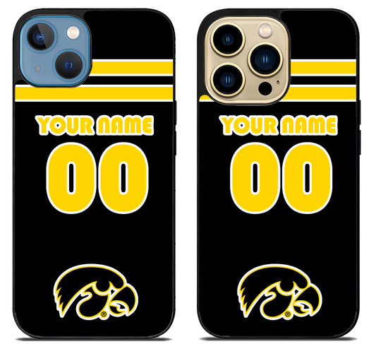 Custom Personalized Iowa Hawkeyes iPhone 14 | 14 Plus | 14 Pro | 14 Pro Max Case