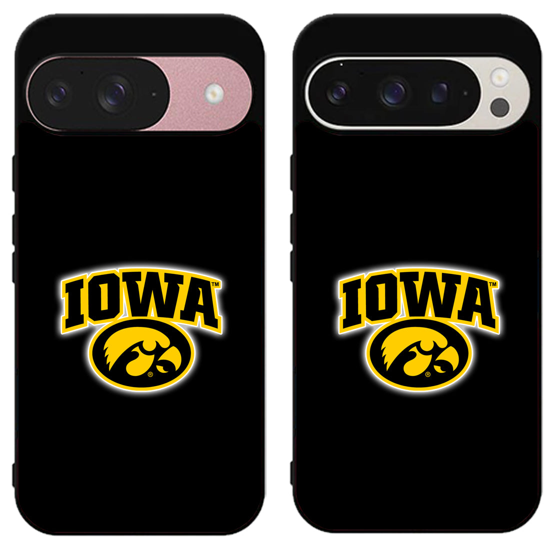 Iowa Hawkeyes Black Cover Google Pixel 9 | 9 Pro | 9 Pro XL Case