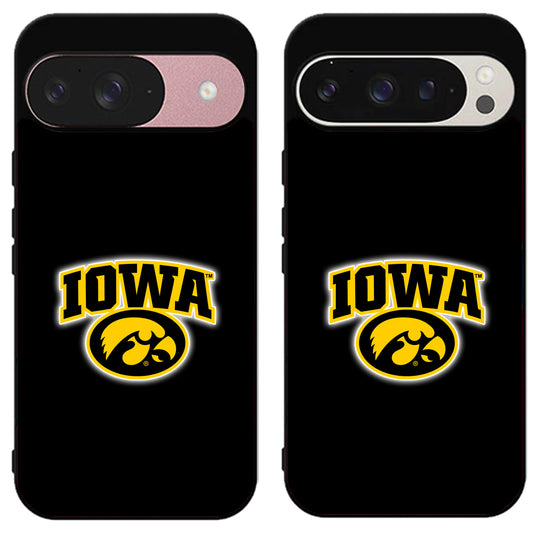 Iowa Hawkeyes Black Cover Google Pixel 9 | 9 Pro | 9 Pro XL Case