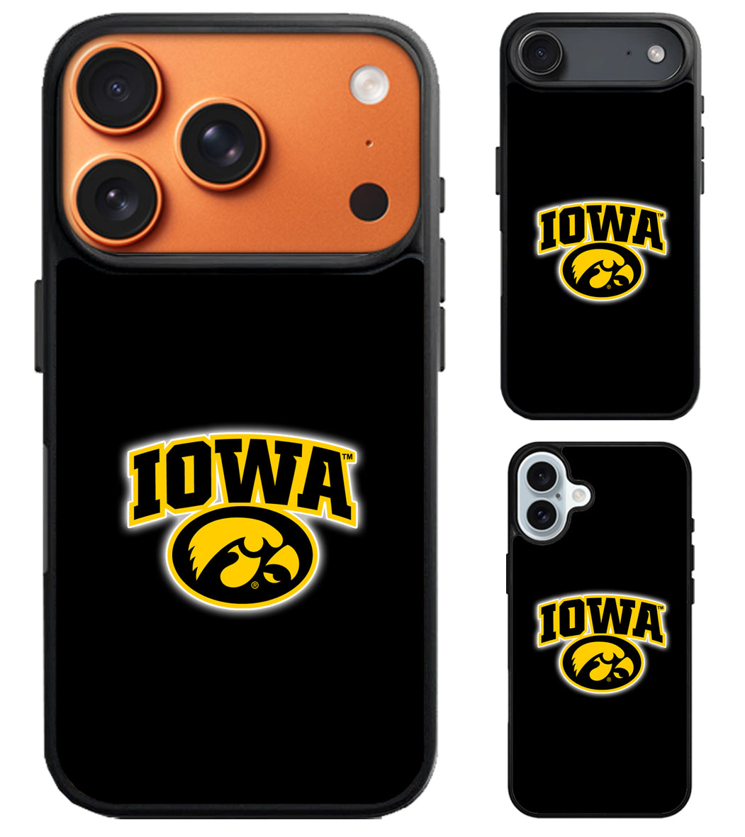 Iowa Hawkeyes Black iPhone Air | iPhone 17 | 17 Pro | 17 Pro Max Case