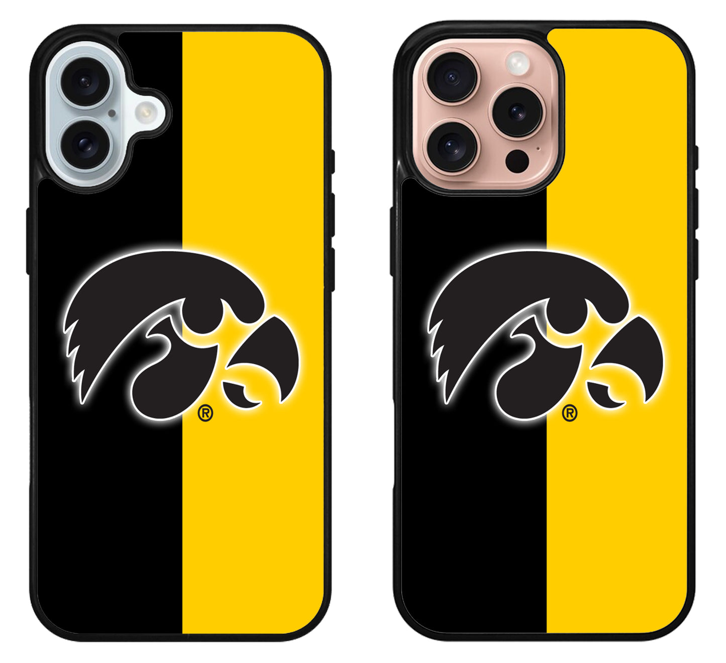 Iowa Hawkeyes Logo Stripe iPhone 16 | 16 Plus | 16 Pro | 16 Pro Max Case